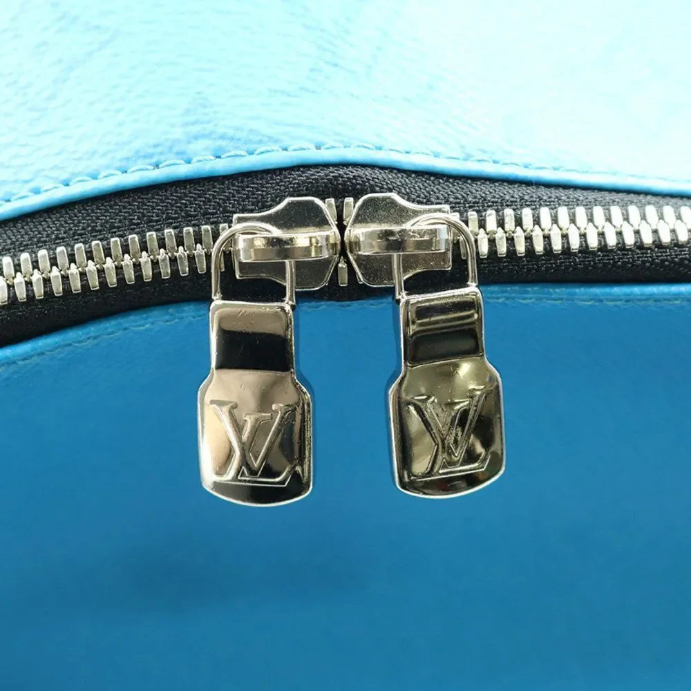 Discovery Backpack Monogram Eclipse Leather Black Blue PM LV